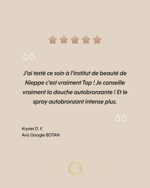 Parce qu’il n’y a rien de plus parlant que l’expérience vécue
Un soin, un moment, un résultat… et ce petit plus qui donne envie de revenir.
Partagez-nous en commentaire, quel est le retour client qui vous a le plus marqué ?#botan #botancosmetics #spraytan #avisclient #temoignageclient #beauteeninstitut #professionnelbeaute #soinautobronzant #hâlenaturel #spraytanexpert #glowingskin #beautenaturelle #soinprofessionnel
