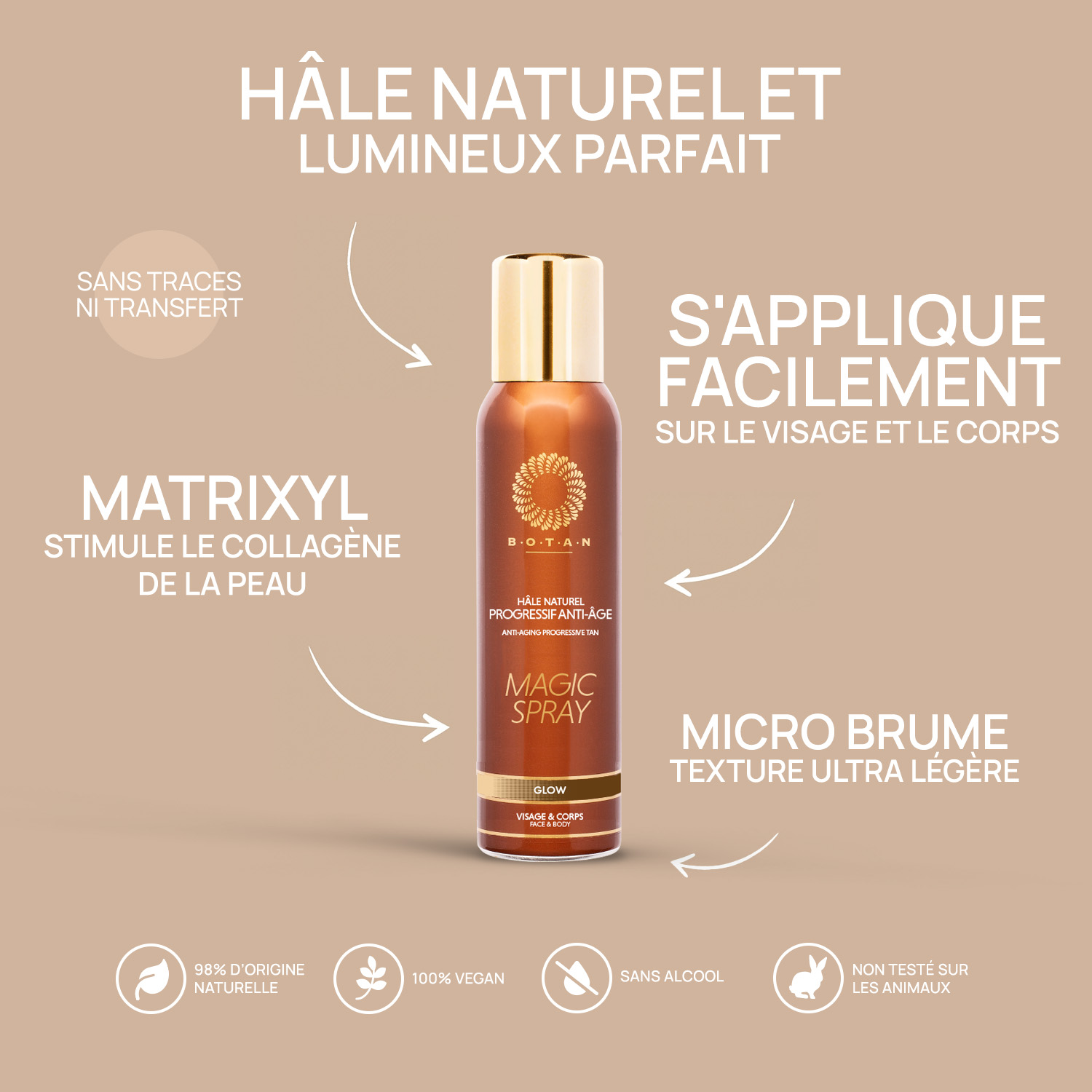 spray bronzant progressif anti-age hale naturel