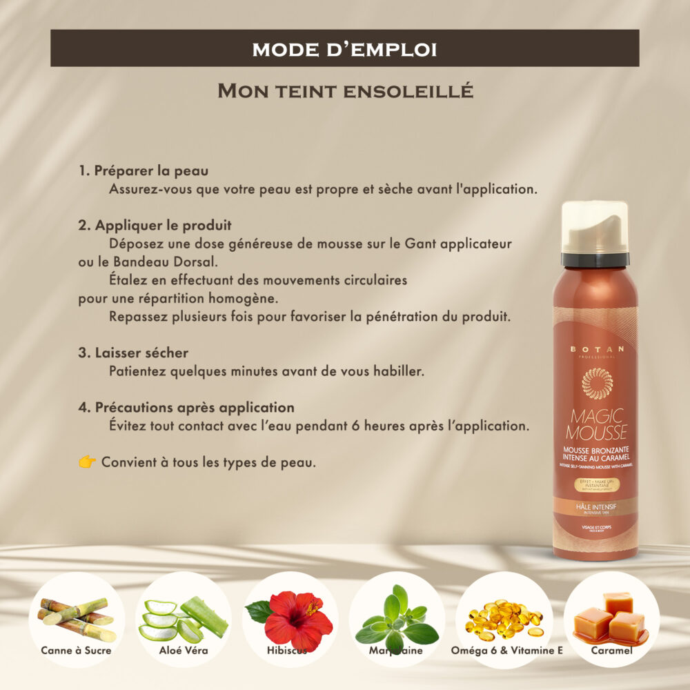 mousse bronzante mode d'emploi