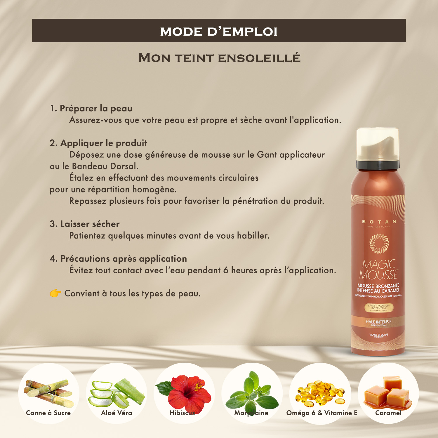 mousse bronzante mode d'emploi