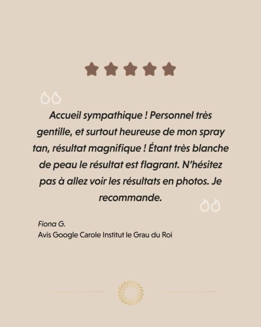Ce sont nos pros qui en parlent le mieux. 🫶✨Rien ne nous rend plus fiers que de voir les retours des clients de nos instituts partenaires. Cet avis, c'est avant tout le reflet de leur savoir-faire, de leur accueil et de la confiance qu'elles inspirent au quotidien.Nous sommes tellement honorés d'accompagner des esthéticiennes et des gérantes de talent qui font rayonner le bronzage sain aux quatre coins de la France.#botancosmetics #spraytan #estheticienne #institutdebeaute #professionneldelabeauté
