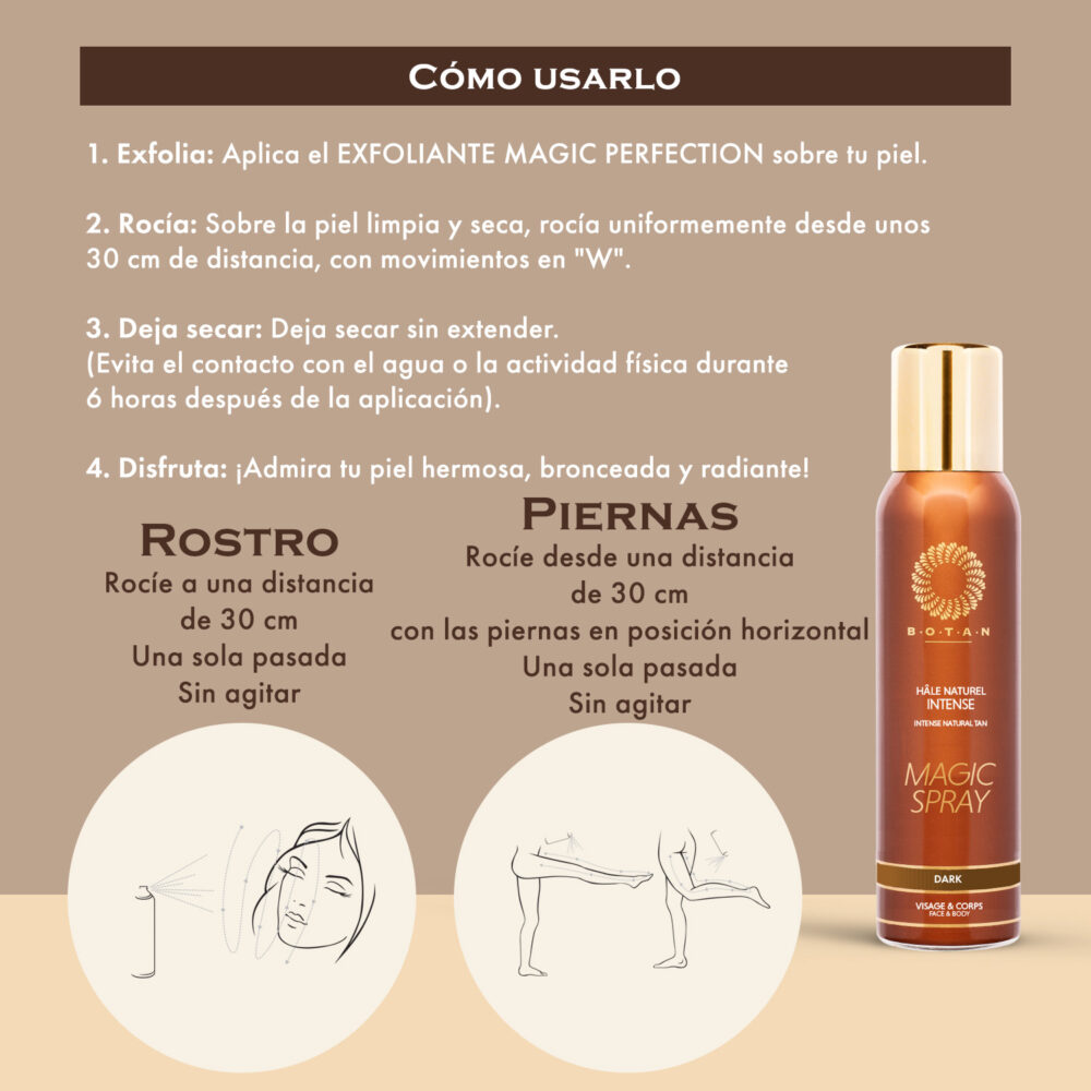 spray bronceador intenso como usarlo