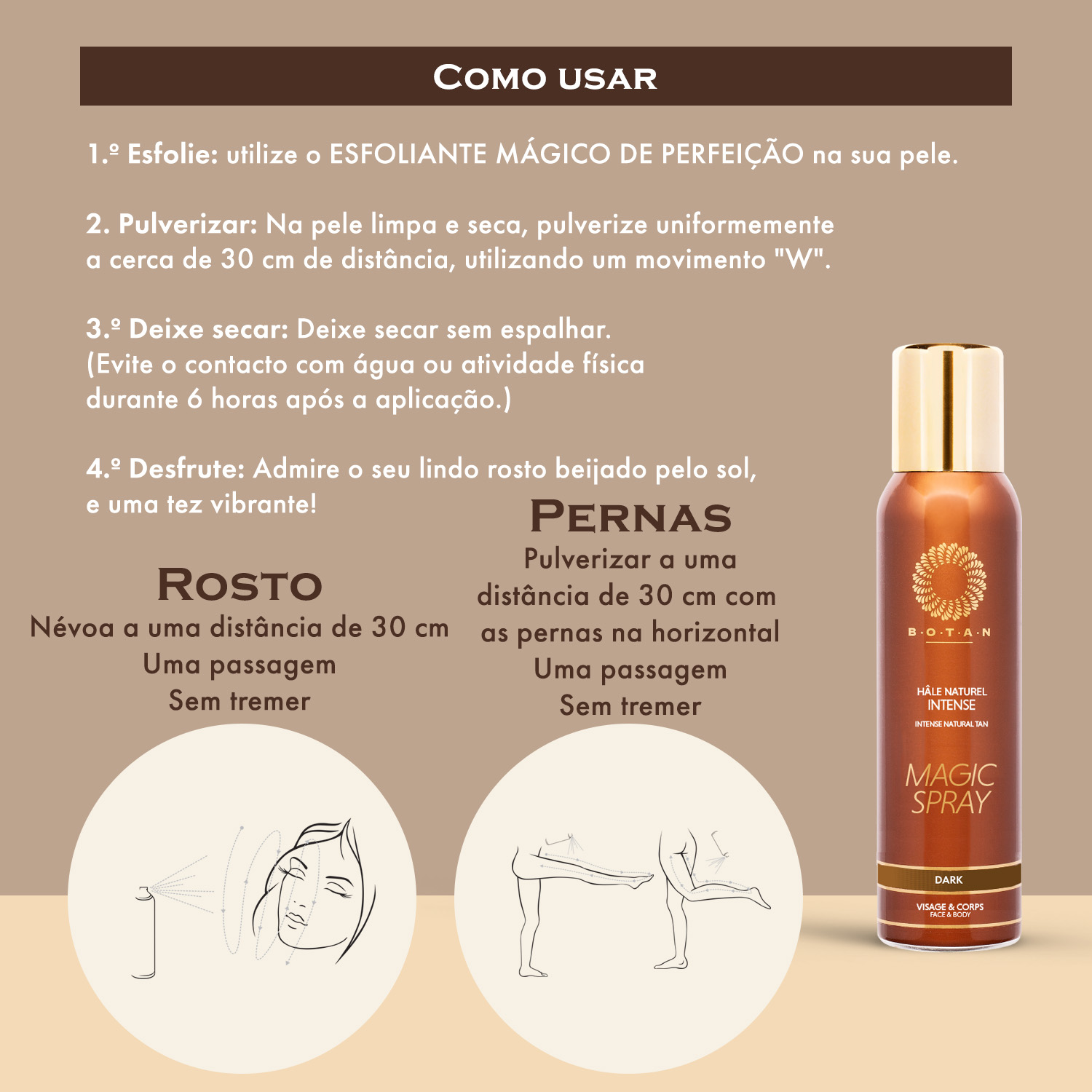spray bronzeador intenso como usar