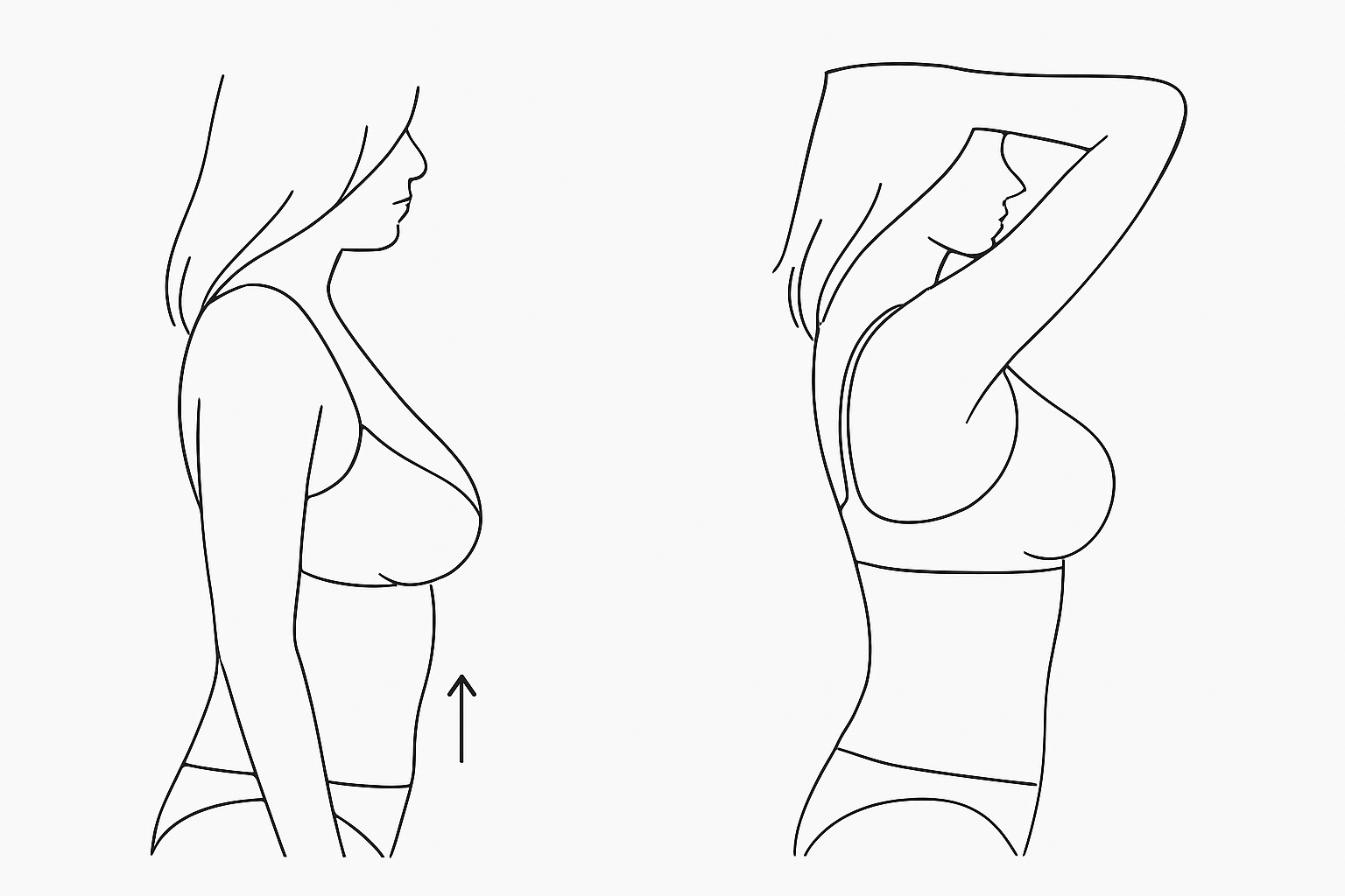 position pour la poitrine spray tan