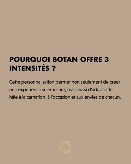 Comprendre les intensités, c’est comprendre les envies de chacun.
Chez BOTAN, proposer trois lotions, ce n’est pas compliquer votre travail : c’est l’affiner.En cabine, choisir la bonne intensité, c’est créer :
• un résultat sur-mesure
• une expérience plus rassurante
• un hâle qui respecte la singularité de chacun#botan #botancosmetics #spraytan #bronzagesansuv #professionnelsdelabeaute #soinpeau #teintnaturel #institutbeaute